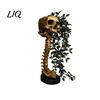 Retro Style Skull Sculpture Gothic Planter for Succulents Pothos, Creative Skeleton Flower Pot with Personalized Tattoo Shop Decor Spine Column,