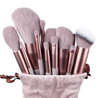 Štětce na míchání make-upu Kosmetické nástroje 13dílná sada měkkých nadýchaných štětců na make-up pro kosmetiku Podkladová báze Růž na tváře Pudr Stíny na oči Kabuki