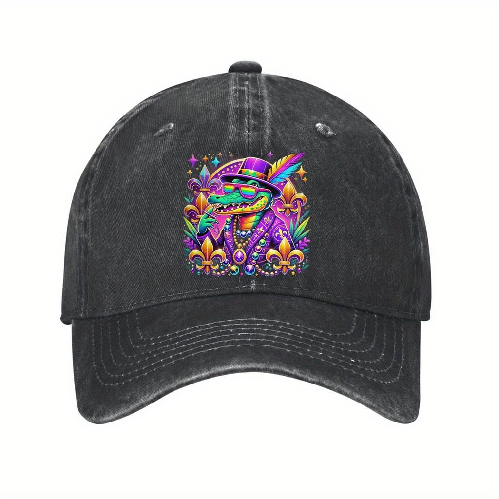 Mardi Gras Baseball Cap Adjustable Cotton Dad Hat for Men Women Casual Outdoor Activities