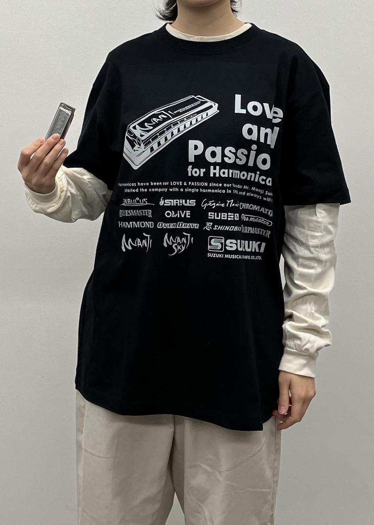 Harmonica XL Black [Suzuki] T-shirt HAR-T2