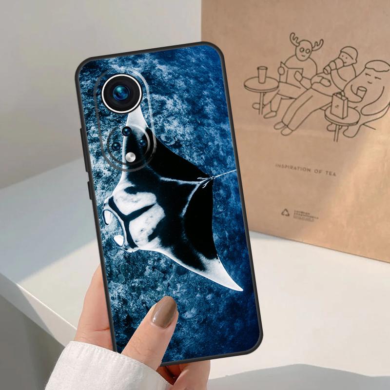 Animal Manta Ray For Honor Magic 8 7 6 5 Pro Case For Honor X9d X9c X9b X9a X8c X8b Win 200 400 50 70 90 Lite