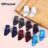 12pcs Guitar Finger Picks Thumb/Index Sizes Fingerstyle Protector Anti-Slip Design Bass Acoustic/Electric Guitar
