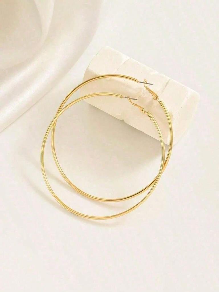 Minimalist Style Multiple Thin Hoops Earrings, Daily Wear For Women