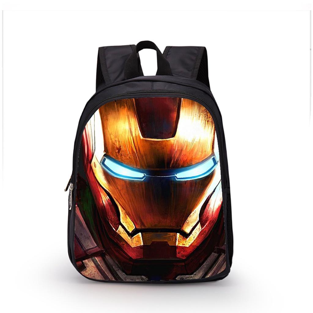 

Marvel Iron Man Waterproof Backpack Large Capacity Schoolbag For Kids EyesGlow,S