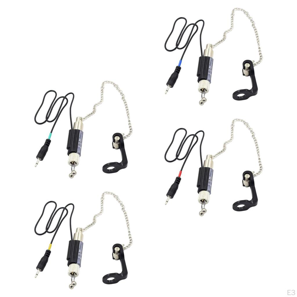 Bite Chain Alerter Flash Lightweight Sensitive Assembly Buzz Indicator for Daytime And Night Fishers