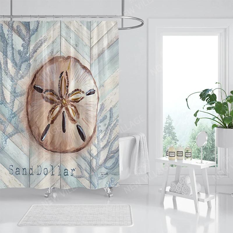 Domácí voděodolná látka Koupelnové závěsové doplňky 90x200 Sprchový závěs 240 * 200 Sprchový závěs ve stylu Atlantis