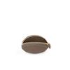 BONAVENTURA Round Coin Case In Etoupe Shrink Leather, Italian Genuine Leather, Gift BCCT3-ET