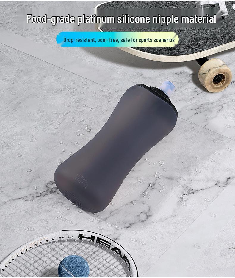 Foldable Silicone Running Water Bottle - Lightweight & Portable Hydration Gear for Marathon Runners