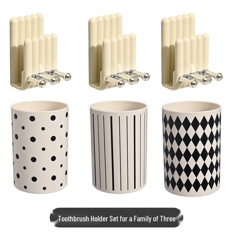 LIEI Punch-Free Suction Cup Wall-Mounted Toothbrush Holder