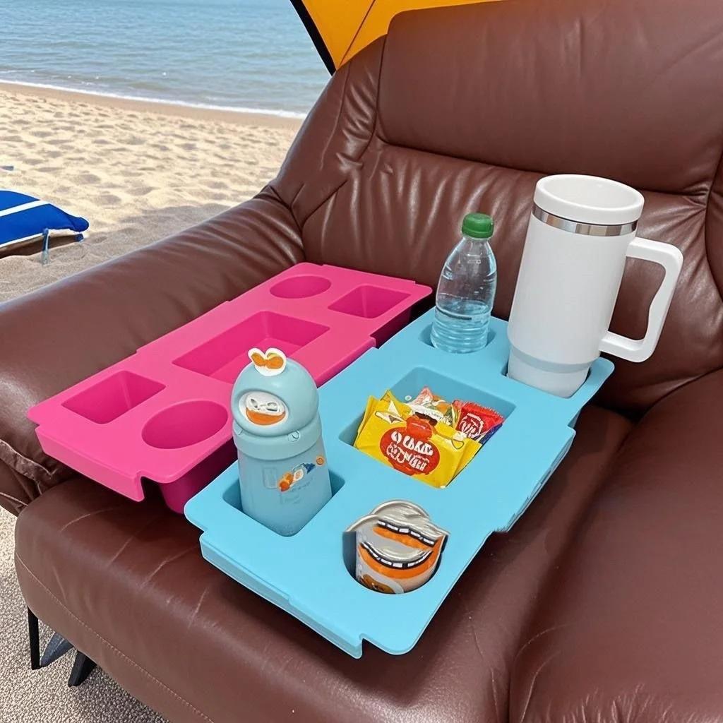 Top Cup Holder Tray Accessories for Bogg Bag X-Large Waterproof EVA & Phone Holder Fit for Stanley Cup - Organizer for Bogg Bag