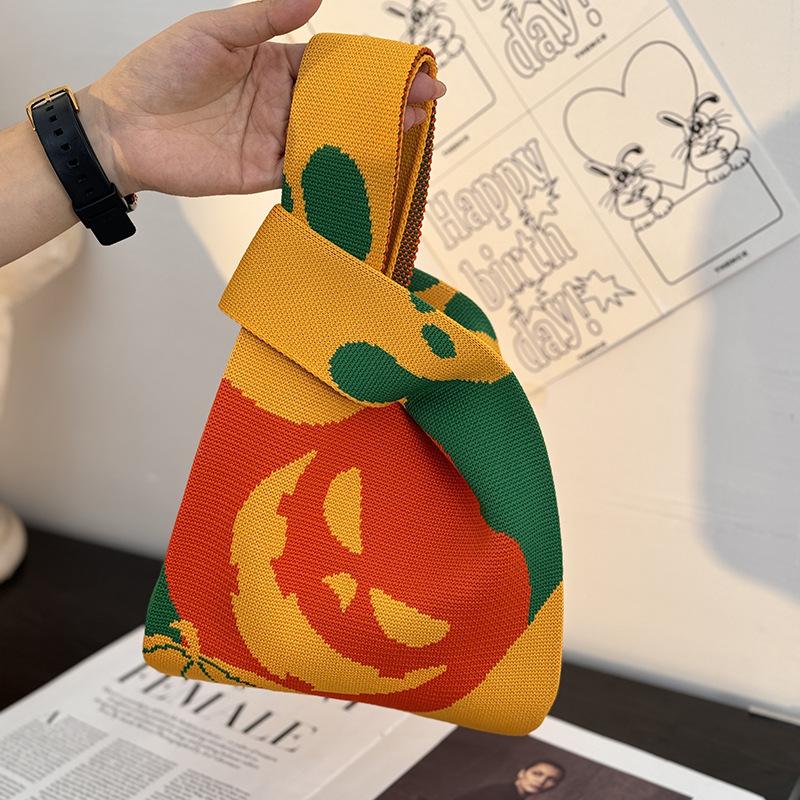 Merry Christmas Gift Bag Christmas Eve Apple Candy Bag Canvas Handbag Santa Claus Knitted Storage Bag Decor Holiday Gifts