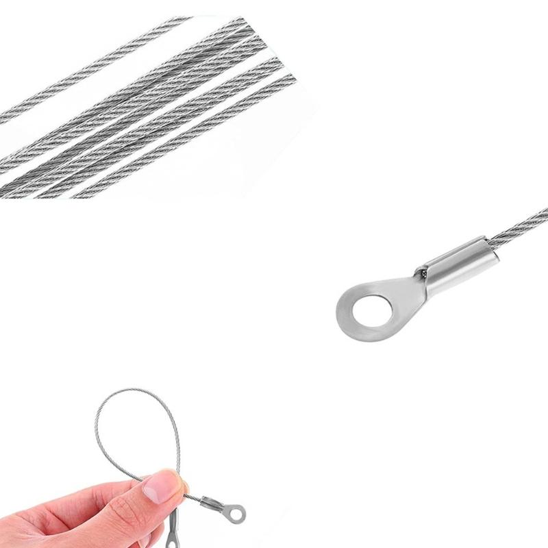 4Pcs Door Window Stopper Wire Rope Stainless Steel Connection Door Limiters Restraint Tool For Boats Furniture Cabinets