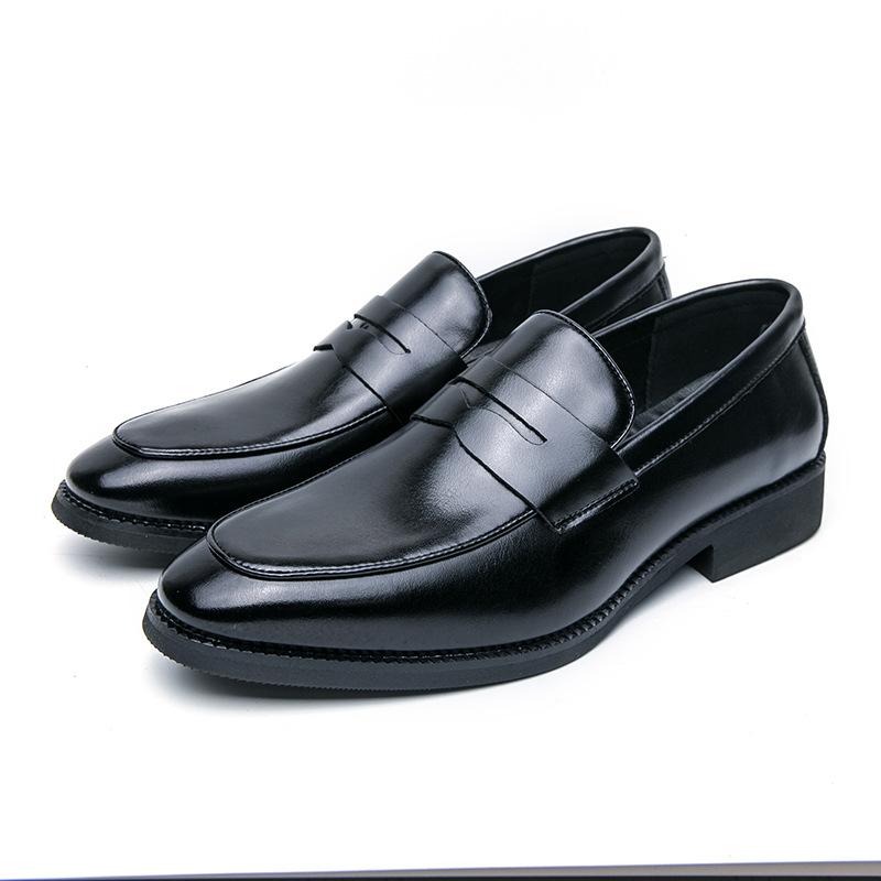 Men's loafers large size new casual leather shoes fashion color matching one-pedal lazy shoes men's fringed shoes