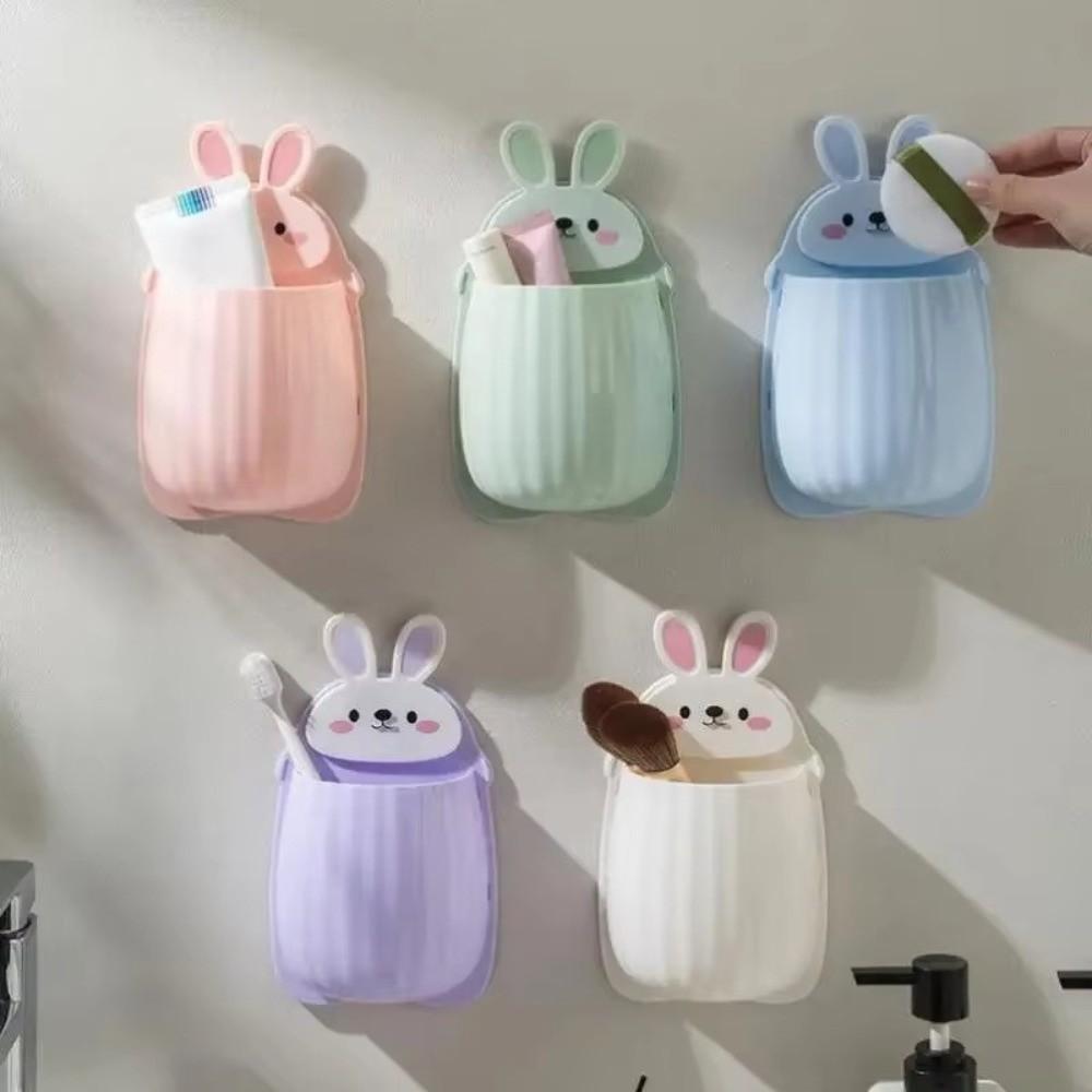 Wall Hanging Toothbrush Storage Rack Multi-functional Bathroom Organizer Dormitory