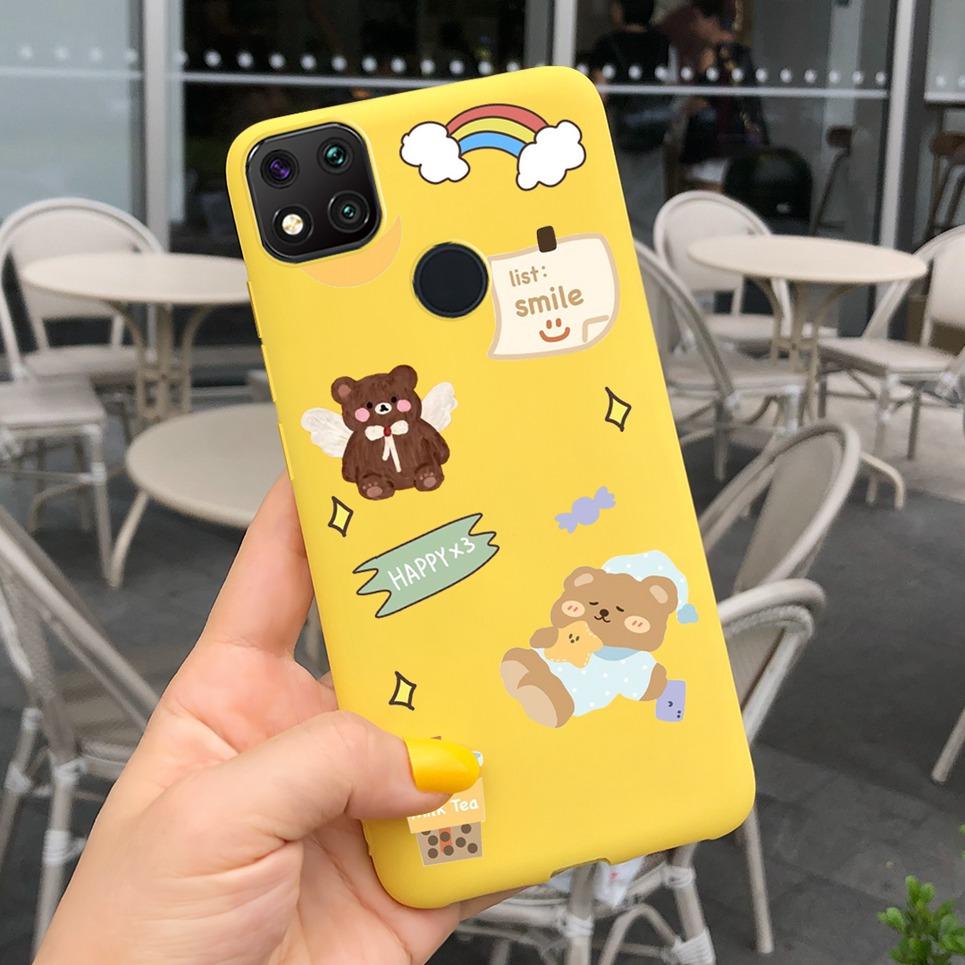 Couple Love Heart Phone Case For Xiaomi Redmi 9C Case Soft Touch Silicone Cover For Xiaomi Redmi 9C NFC 9 C Back Cover Capas
