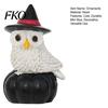 Small Party Decorations Cute Halloween Resin Sculpture, Table Decorations, Mini Adorable Owl Bat Figurines Pumpkin Ghost Decor for Home