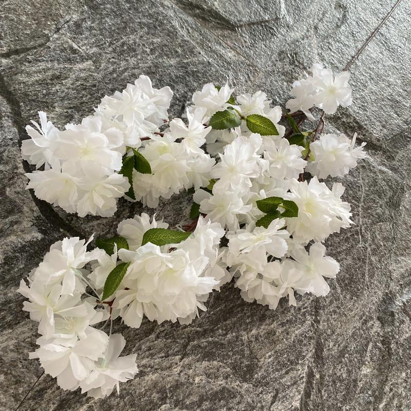 Realistic Blossom Cherry Silk Flowers Wedding Decor Home Staging Photo Props