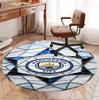 Manchester City FC Pattern Round Rug, Indoor/Outdoor Mat, for Picnic, Gameroom, Bedroom, Office, Living Room, Home Decor Carpet, Birthday Gift