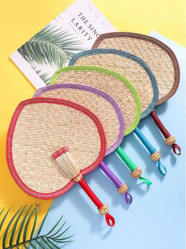 Summer Portable Large Palm Leaf Fan, Traditional Style for Children and Babies, Summer Cooling Hand Fan, Small Banana Leaf Fan