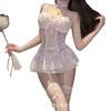 Erotic lingerie pure desire lace sundress sexy belt underwire uniform qqny pajamas seduction set