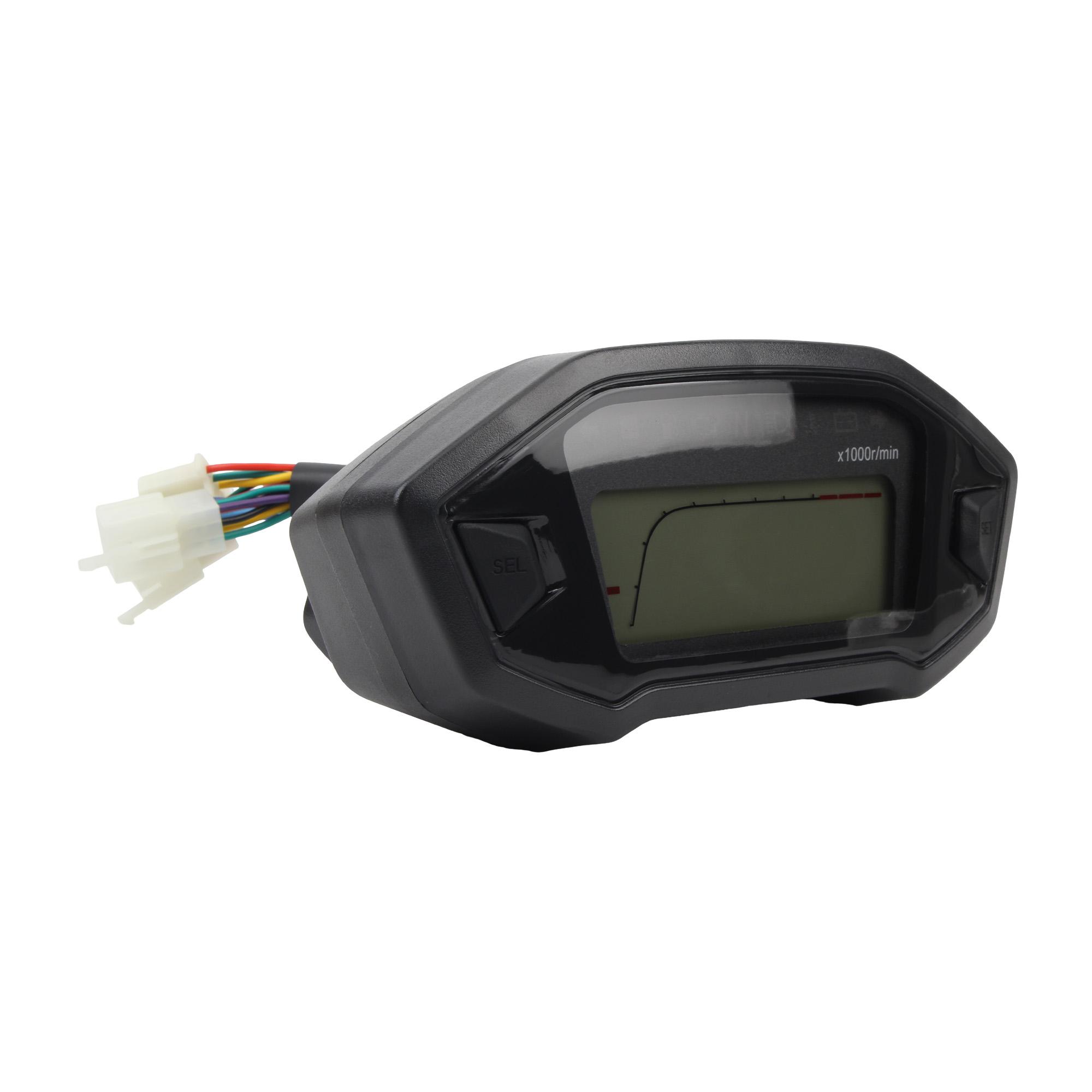Universal Motorcycle Digital Speedometer LCD Motor Tachometer Instrument Cluster Turn Signal Light Indicator Voltmeter Oil Gauge чёрный