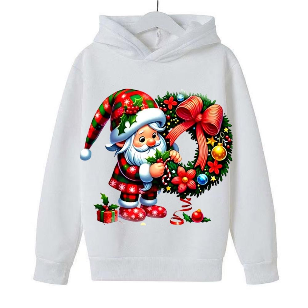 Sweatshirts, Christmas Hoodies, Cartoon Fashion, Santa Claus Printed Clothes, Children's Clothing for Boys and Girls