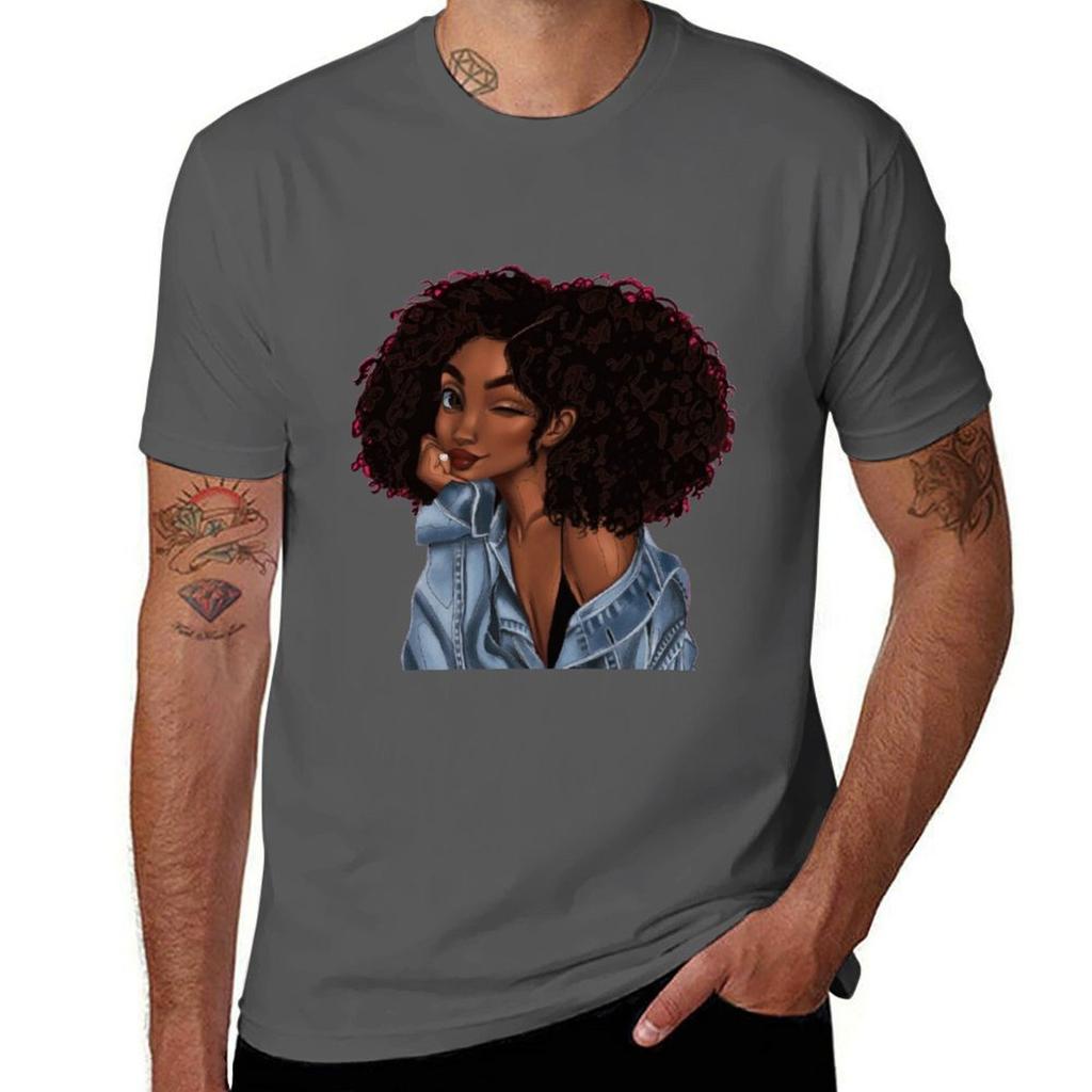 Afro girl TShirt Work Wear Lightweight Tee