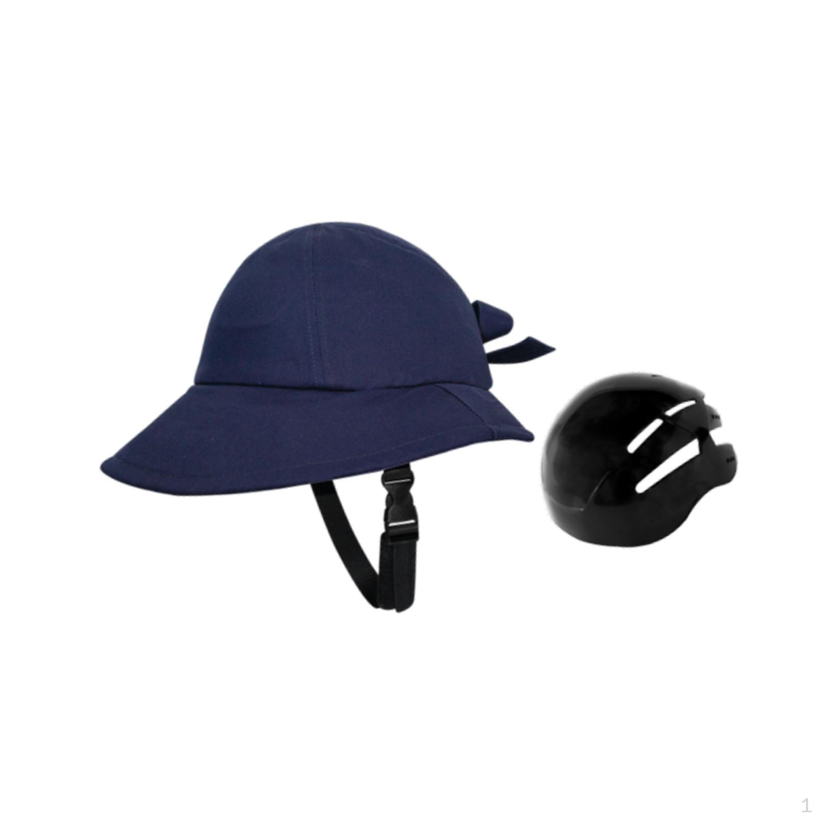 

Регулируемая велосипедная шляпа с жестким козырьком для использования на открытом воздухе, с широкими полями и подбородочным ремешком темно-синий