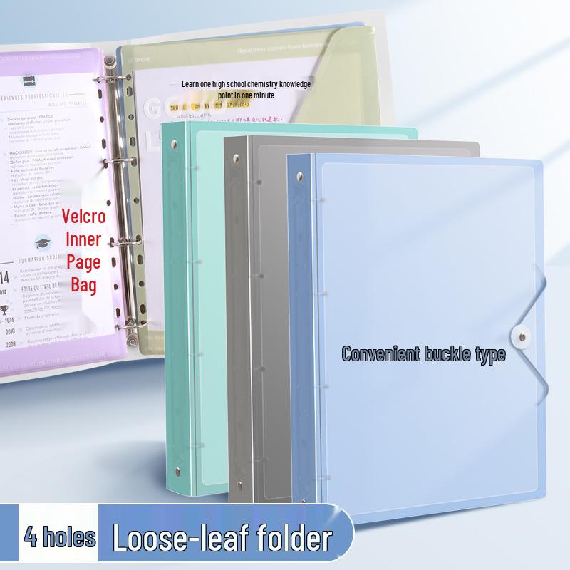 Ben Wuyou Umweltfreundlicher 4-Loch Transparenter Loseblatt-Ordner