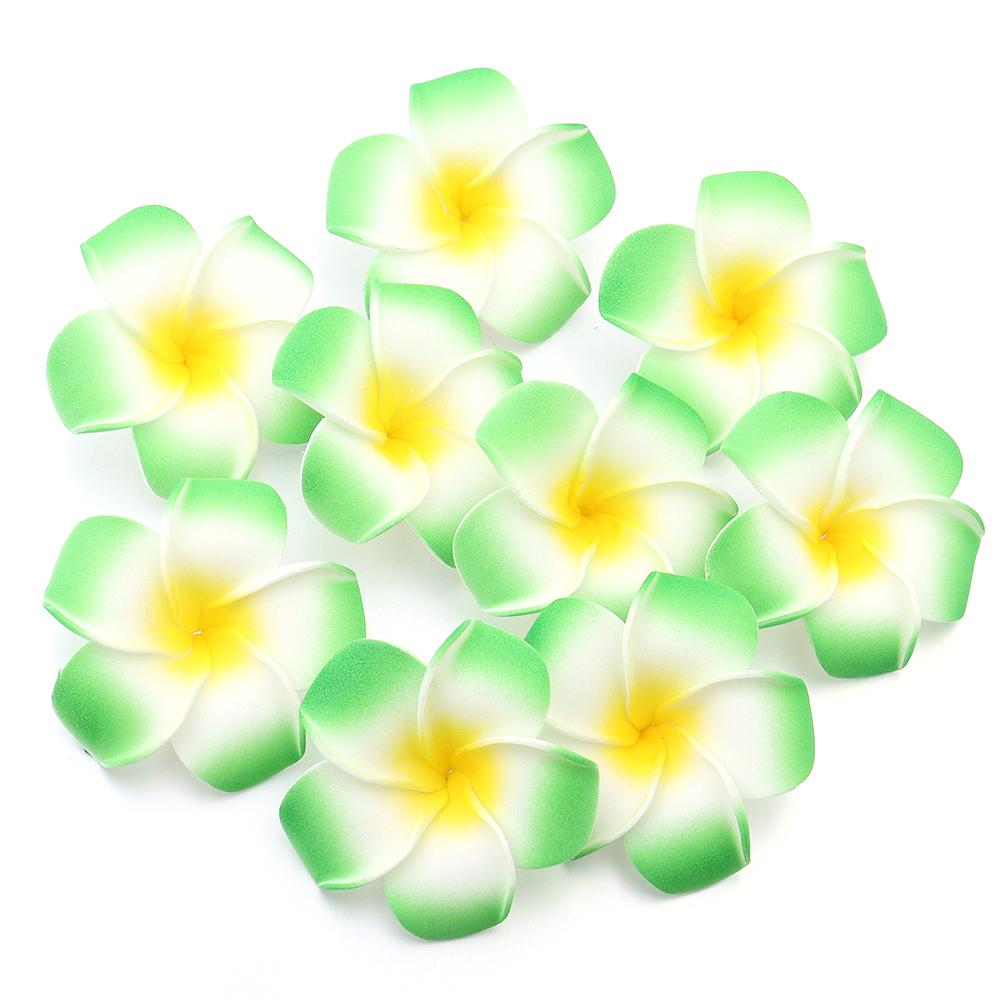 10pcs Foam Frangipani Flowers Colorful Hawaiian Aritificial Flowers Head For Home Wedding Party Hawaii Beach Vacation Gift Decor