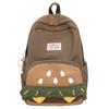 School Bag: New Middle School Girls' Burger Backpack, Niche Versatile Cute Backpack, College Student Backpack for Shopping, Outings, and Classes