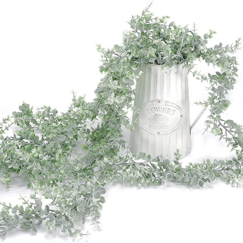 Green Hanging Artificial Plant Eucalyptus Vine Leaves Home Garden Room Decor Fake Plants Grass Wedding Party Wall Decora
