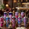 1180ml Water Bottle Anime Christmas K-Pop Demon Hunters Printed Large Capacity Drinking Cup Portable Outdoor Sports Water Cup Children Kid Gift