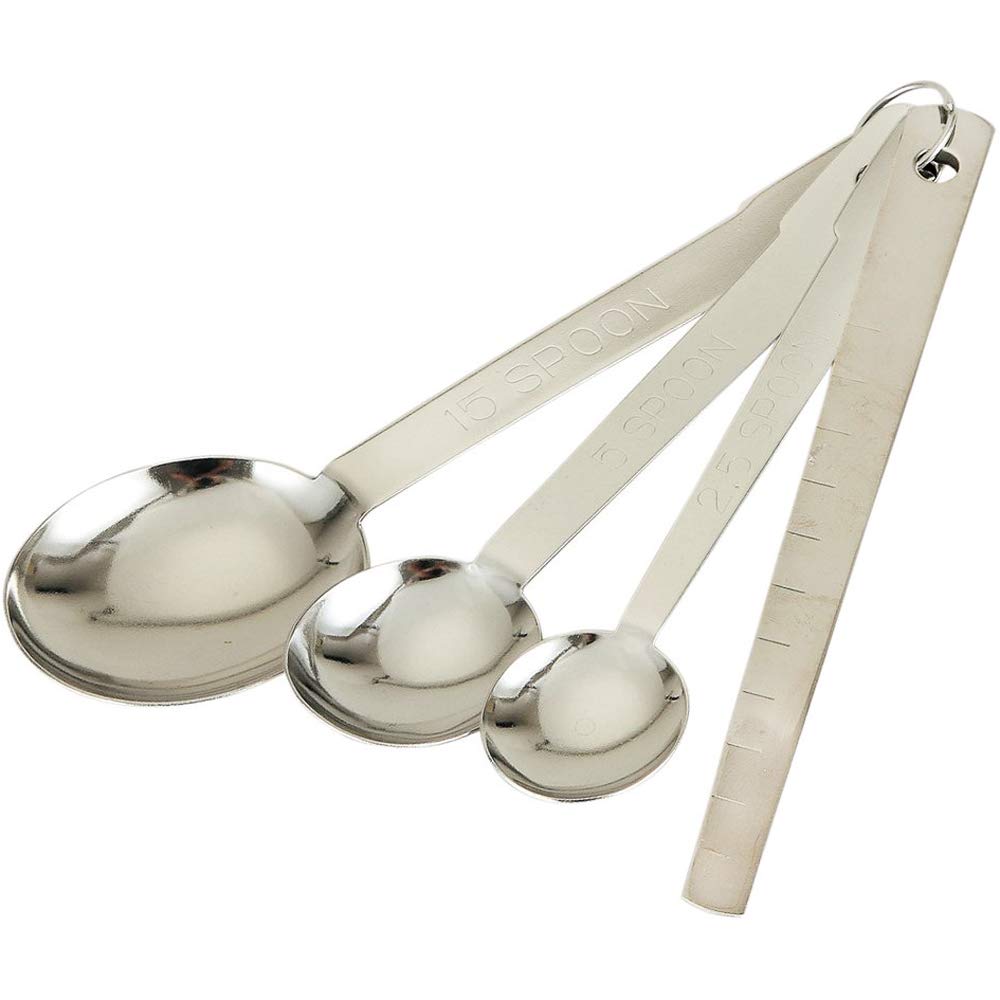 Kai Corporation Stainless Steel Measuring Spoon Set Slim Cookfile (with Spatula) DH-2345