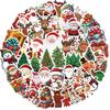 50 New Christmas Doodle Stickers Party Decoration Guitar Notebook Suitcase DIY Waterproof