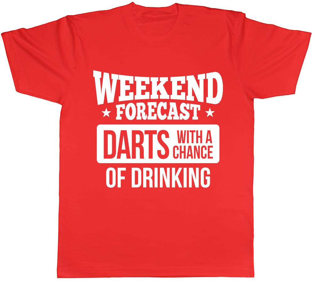 Weekend Forecast Darts with a Chance of Drinking Unisexs Unisexs Ladies TShirt Tee S