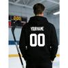 Hockey Print Polyester Hooded Sweatshirt Soft Lightweight Fall Casual