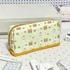 20Cm Rilakkuma Printed Pattern Folding Zipper Handheld Pen Case Portable Stationery Makeup Brush Storage Friends Holidays Gifts