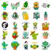 50 Original Small Fresh Cactus Stickers Ins Wind Plant Notebook Scooter Water Cup Sticker Hand Account Sticker