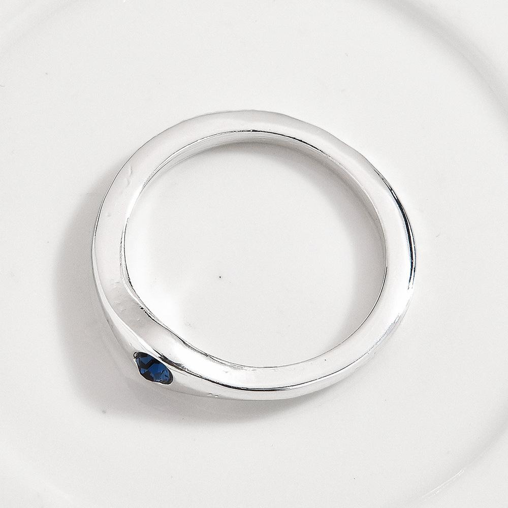 Spanish Simple Love Design Ring Feminine Geometric Opening Stainless Steel Ring Jewelry