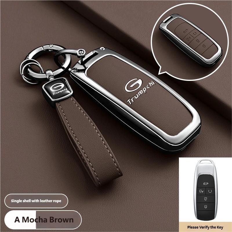 newFor GAC Trumpchi GS7 GS8 GM8 GS5 GA6 GM6 Zinc Alloy Leather Key Protect Holder Fob Auto Accessories Car Remote Key Case Cover