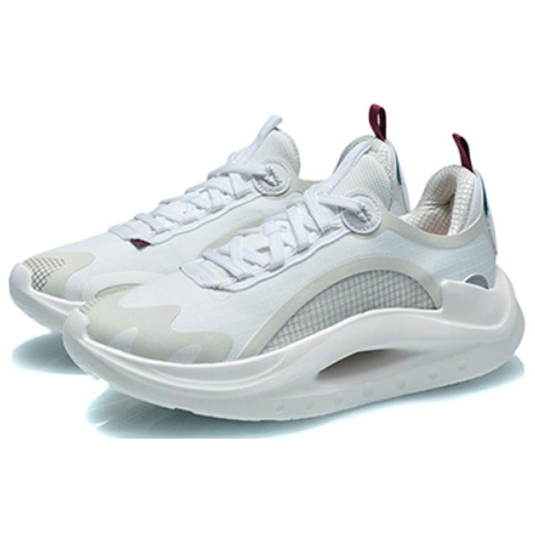 Li Ning Apocalypse Tianqi Kultur Sport Leicht Atmungsaktiv Niedrig geschnitten Laufschuhe Damen Hellgrau Lila ARYR006-1