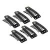 100pcs Hair Extension Clips Multipurpose 38mm 10 Teeth Wig Clips for Hair Extensions DIY Black