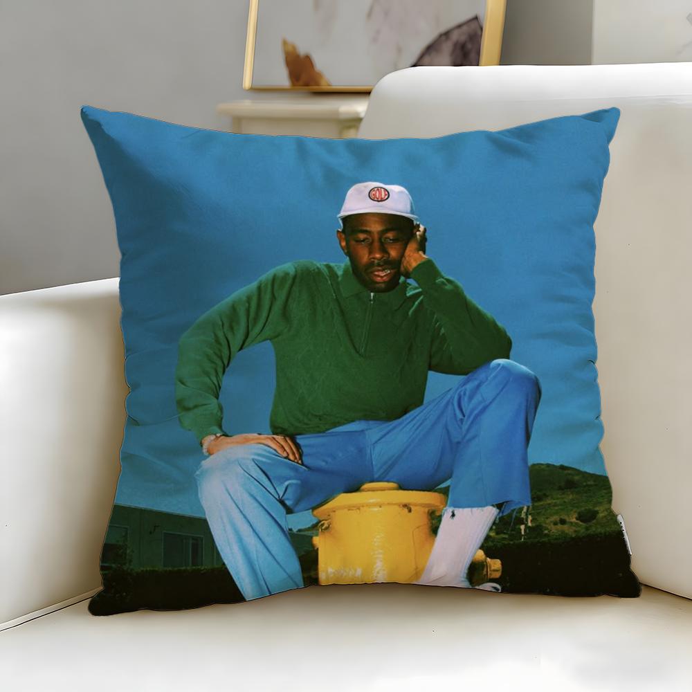 Popular Singer Tyler Cushion Cover Soft  EasyWash Pillow Case  Versatile for Couch Bed Travel and Office