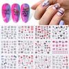 1 Set Valentines Liebesbrief Blume für Nägel Inschriften Nail Art Dekoration Nagel Wasser Aufkleber
