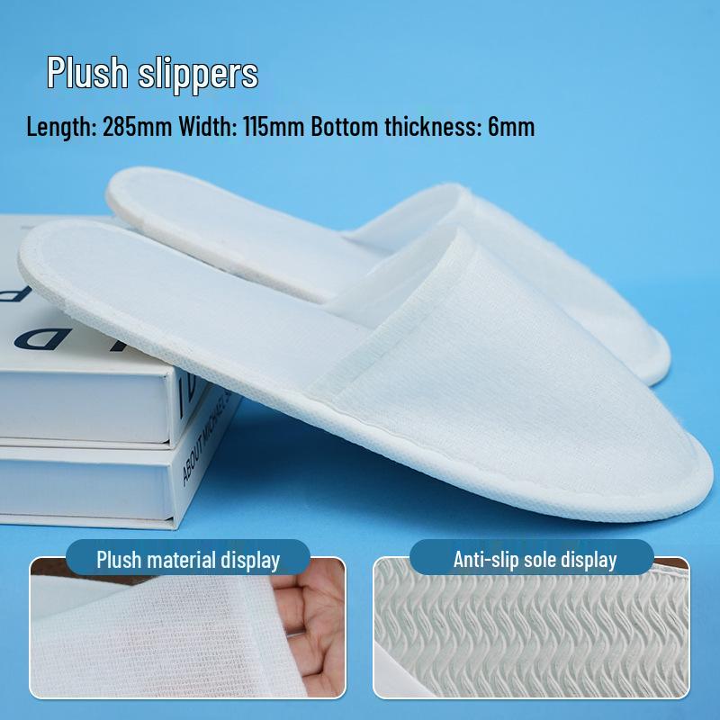 Luxuriöse rutschfeste Hausschuhe aus Korallenfleece für Hotels, B&Bs und Privatzimmer