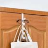 2Pcs Rails Door Hanger Hooks Plastic Convenient Storage Holder Bedroom Home Accessory Clothes Storage Hanging Rack