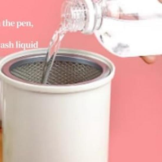 Pssopp Oil Paint Brush Cleaner, Brush Wash Pot Brush Washer Brushes Washing Bucket Filter Type Oil Painting Brush Washer for Oil Painting Watercolor