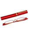 Ultralette lesebriller High-definition Spring Frame Presbyopia Earwear Mote Mini Penneholder Bærbar med Brilleetui