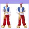 Traje Exquisito de Príncipe Árabe Para Homens Ideal Para o Halloween e Eventos de Cosplay